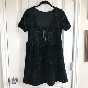 Vintage Crushed velvet babydoll dress size medium